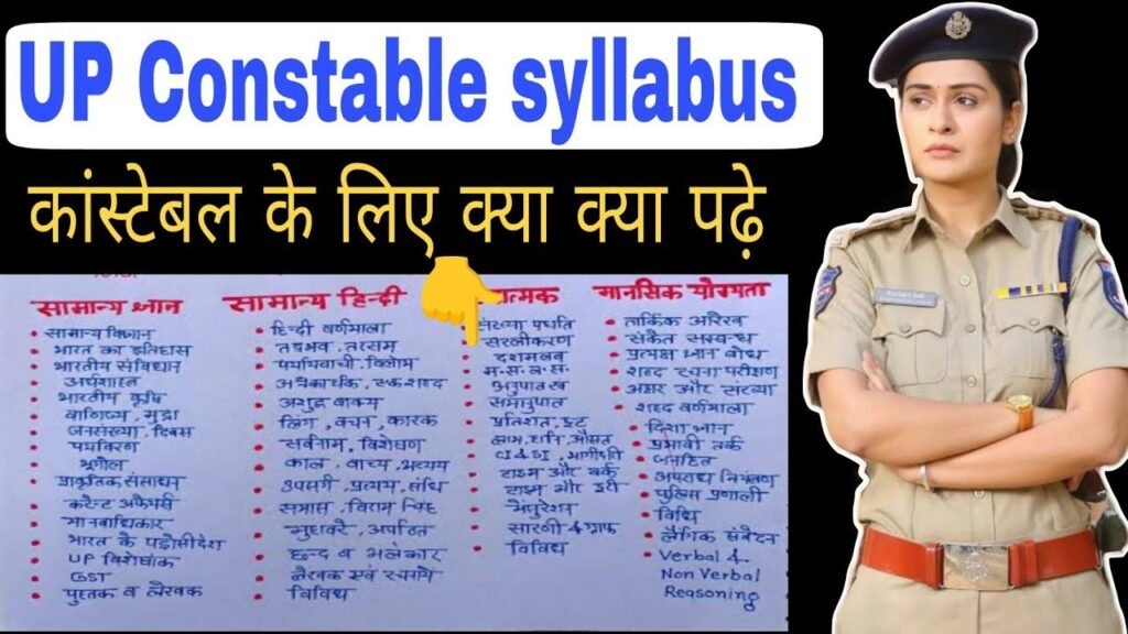 UP Police Constable Syllabus in Hindi 2026 PDF Download